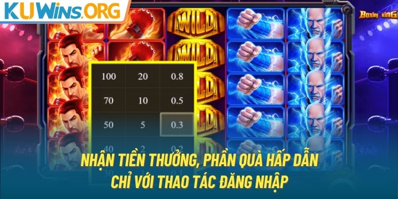 Nhận tiền thưởng, phần quà hấp dẫn chỉ với thao tác đăng nhập