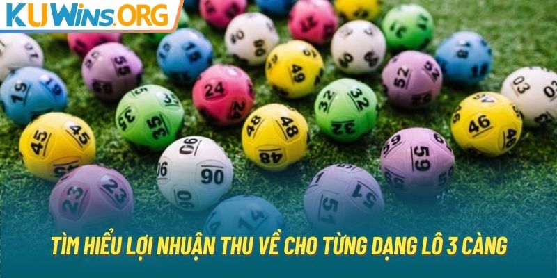 Tìm hiểu lợi nhuận thu về cho từng dạng lô 3 càng